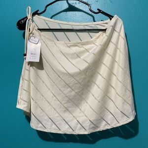 Women's Cream Knit Wrap Skirt